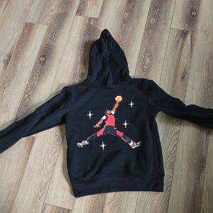 Black Hoodie with Basketball Graphic